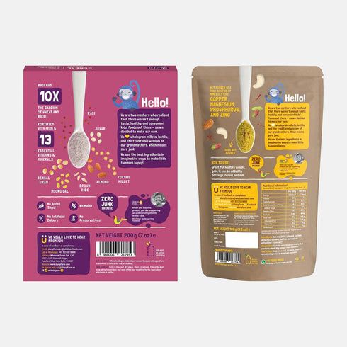 Slurrp Farm Sathu Maavu Porridge Mix and Nut Powder Combo