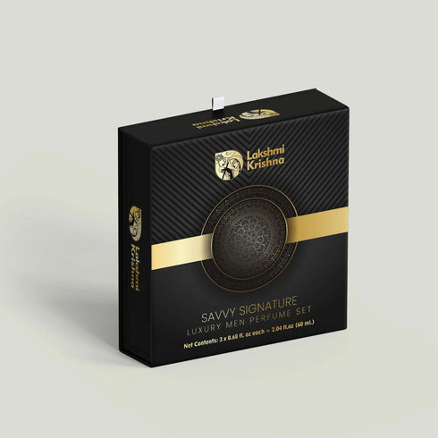 Lakshmi Krishna Naturals Savvy Signature Luxury Men Perfume Set