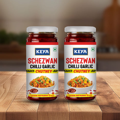 Keyafoods Keya Schezwan Chilli Garlic 250 gm Each Pack of 2