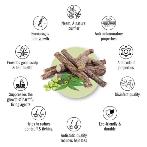 Keya Seth Aromatherapy Schoolers Neem Wood Comb for Babies & Kids
