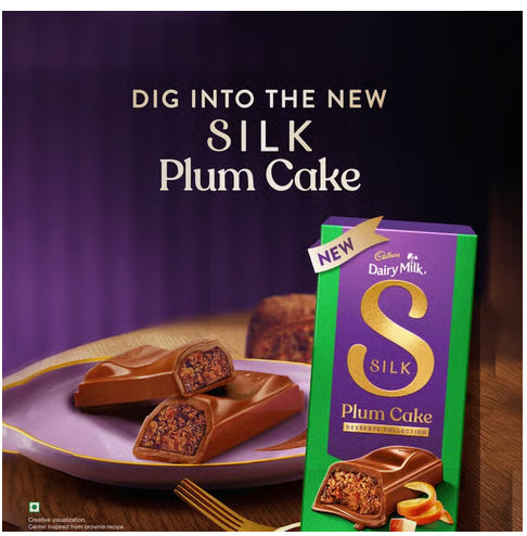 Cadbury Dairy Milk Silk Desserts Plum Cake Milk Chocolate Bar -70 g