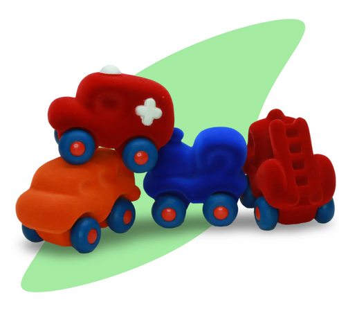 Rubbabu Bright Colour Micro Vehicles