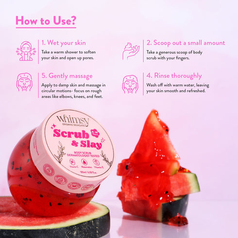 Whimsy Beauty Kiwi & Watermelon Body Scrub Combo