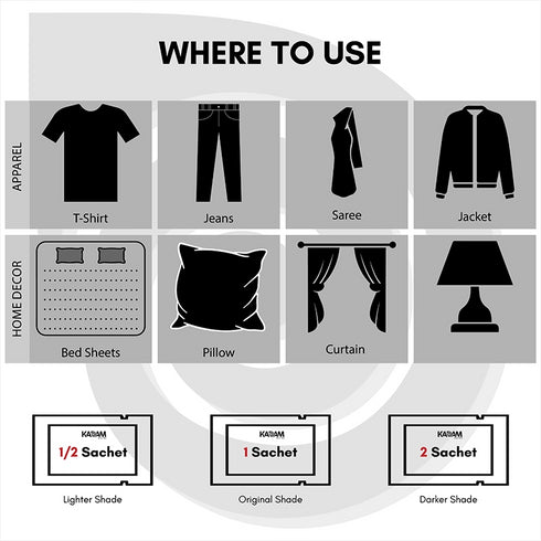 Kadam Multicolor Combo - 10 Different Color Sachets | 5 DyFix Sachets