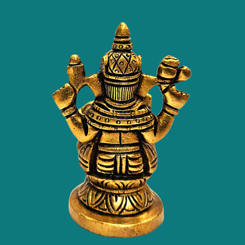 Tamas Brass Lord Ganesh Lakshmi Statue | Free Premium Gift Box