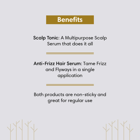 Theearthcollective in Post Wash Duo mini Scalp Tonic & Anti Frizz Hair Serum