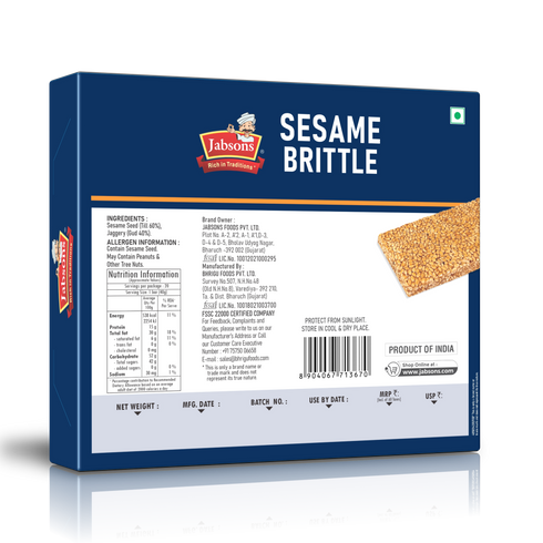 Jabsons Foods Sesame Brittle