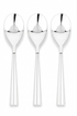 Vinod Stainless Steel Aero PLAIN Serving Spoon Cooking Spoon Set of 3 Heavy Gauge Stainless Steel Mirror Finish Rust Resistant Dishwasher Safe