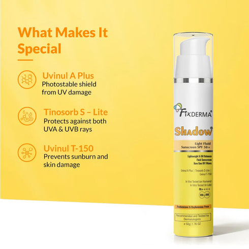 FixDerma Shadow Light Fluid Sunscreen SPF 50+