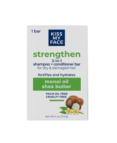 Kiss My Face 2 in 1 Shampoo Conditioner Bar Strengthen