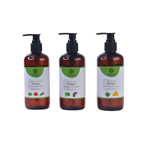 Natuur Aloe Vera Shampoo Set Hibiscus | Kalonji & Orange Peel