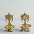 Samskara Home Shankha Chakra Brass Oil Lamp (Set Of 2)