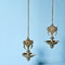 Samskara Home Shankha Chakra Hanging Brass Diya (Set Of 2)