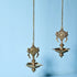 Samskara Home Shankha Chakra Hanging Brass Diya (Set Of 2)