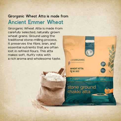 GirOrganic Sharbati Wheat Atta