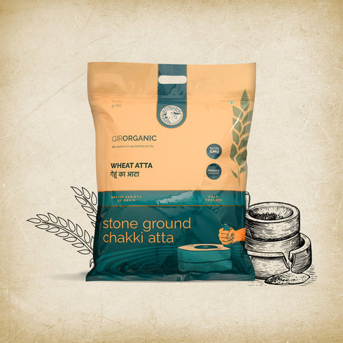 GirOrganic Sharbati Wheat Atta
