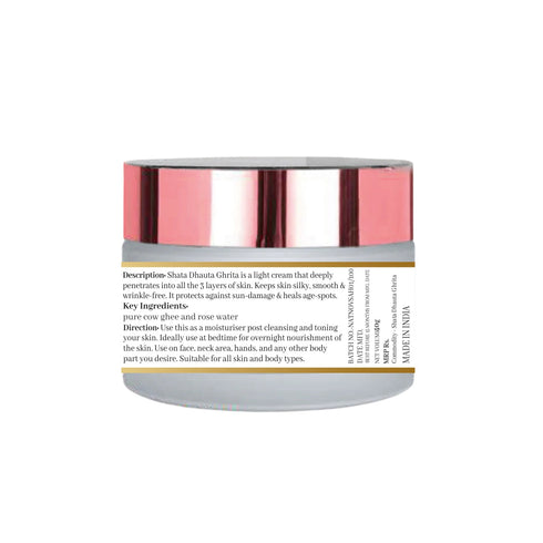 Natuur Shata Dhauta Ghrita Rose Deep Nourishment & Glowing Skin Night Cream