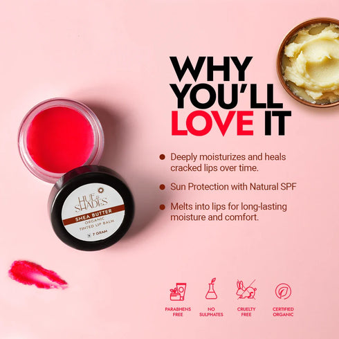 Hue And Shades Organic Shea Butter Tinted Lip Balm