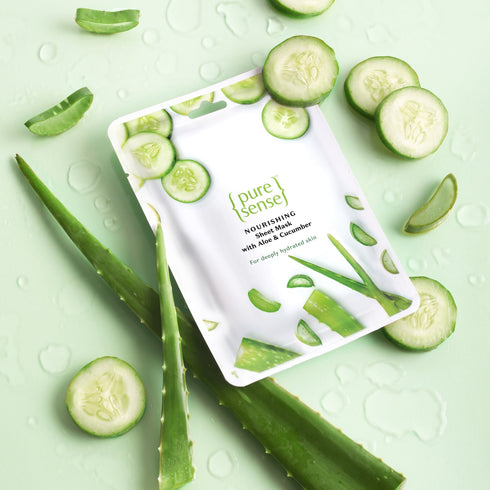 PureSense Nourishing Sheet Mask with Aloe Vera & Cucumber | From the makers of Parachute Advansed