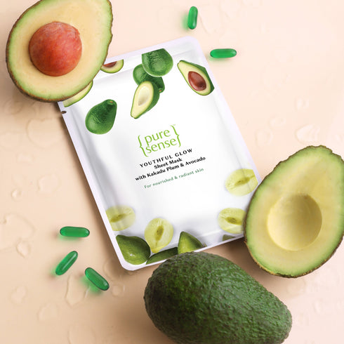 PureSense Anti-Ageing Sheet Mask with Kakadu Plum & Avocado | From the makers of Parachute Advansed