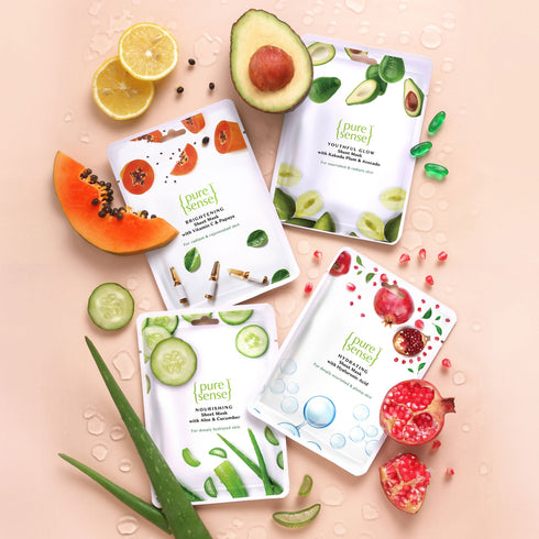 PureSense Sheet Mask (Pack of 4) | From the makers of Parachute Advansed