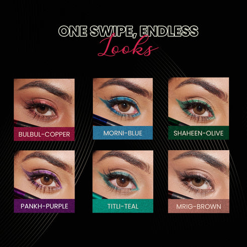 Parul Garg Beauty The Luxe Shimmer Kajal Pack of Six