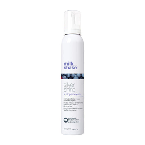 Milk shake silver shine whipped cream