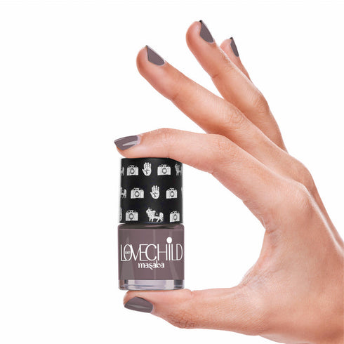 LoveChild Sitara Breathable Light Grey Glossy Nail Paint