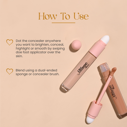 Milagro Beauty Concealer + Concealer Brush 13 Pro