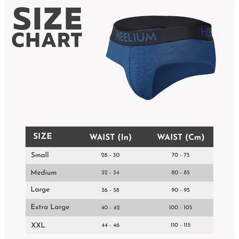 Heelium Bamboo Underwear Brief for Men - Pack of 4