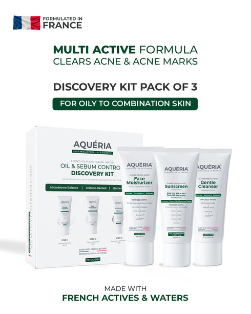 Aqueria Multi Active Discovery Kit for Acne Control Oil Balance and Breakout Prevention