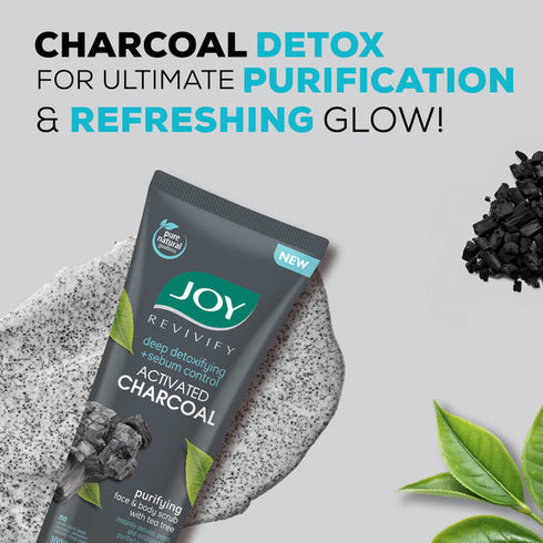 Joy Purifying Scrub With Tea Tree And Activated Charcoal