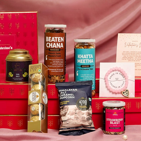 Omay Foods Snack & Snuggle Vday Gift Box