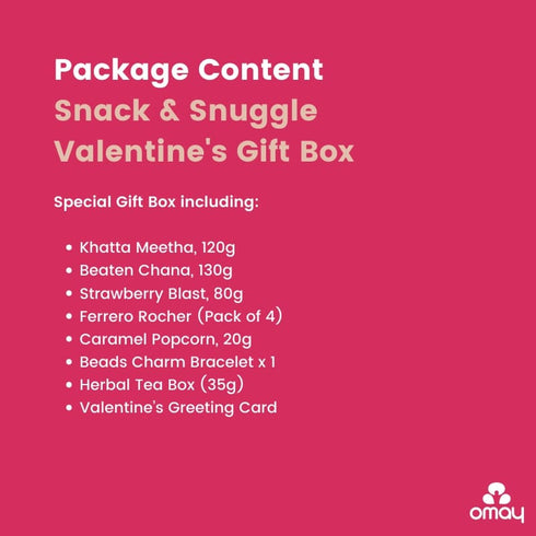 Omay Foods Snack & Snuggle Vday Gift Box