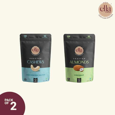 Ella Foods Salted Cashew And Coconut Toasted Almonds