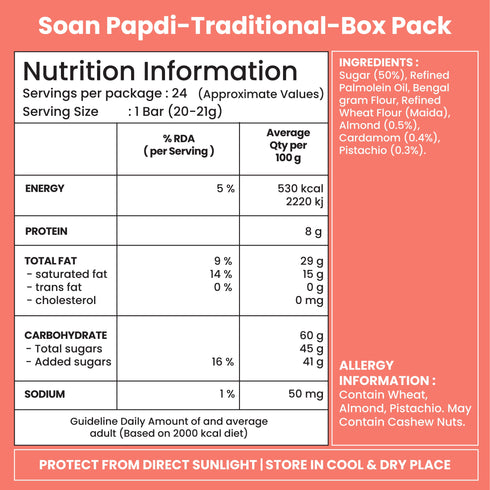 Jabsons Foods Soan Papdi-Traditional-Box Pack