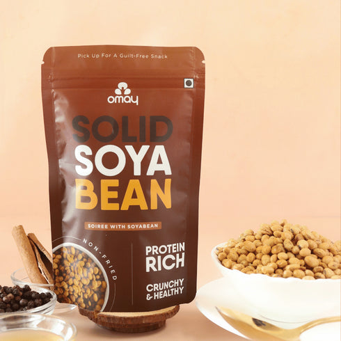 Omay Foods Solid Soyabean - Protein Rich - 400 gms Pouch (2 units)