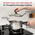 Vinod DONIV Stainless Steel Sandwich Bottom Solitaire Sauce Pan with Glass Lid Induction Friendly Capacity 2.2 Ltr 18 cm