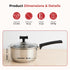 Vinod DONIV Stainless Steel Sandwich Bottom Solitaire Sauce Pan with Glass Lid Induction Friendly Capacity 2.2 Ltr 18 cm