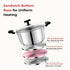 Vinod DONIV Stainless Steel Sandwich Bottom Solitaire Sauce Pot with Glass Lid and Side handle Induction Friendly Capacity 1.4 Ltr 16cm