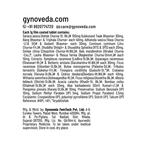 Gynoveda Somha Ayurvedic Tablets - 120 Tablets