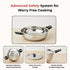Vinod DONIV Stainless Steel Sorrento Sandwich Bottom Kadai with Lid 30 cm Capacity 5.5 Liter Induction Friendly