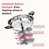Vinod DONIV Stainless Steel Sorrento Sandwich Bottom Kadai with Steel Lid 26cm Capacity 4 Liter Induction Friendly