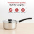 Vinod DONIV Stainless Steel Sorrento Sandwich Bottom Saucepan with Steel Lid 2200 ml 18 cm Induction Ready and Dishwasher safe