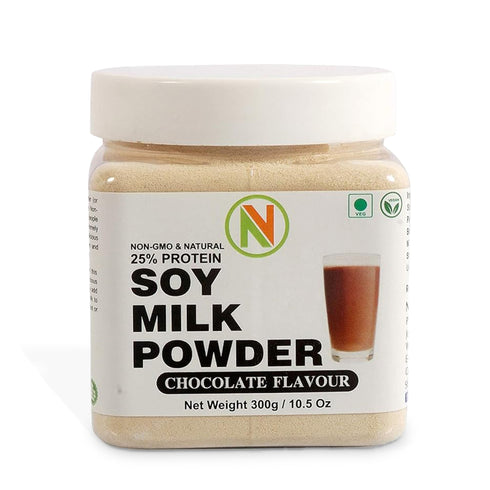 NatureVit Chocolate Soya Milk Powder Vegan| Non-GMO, 25% Protein