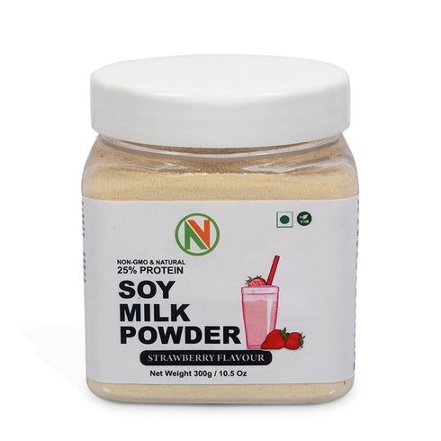 NatureVit Soya Milk Powder Strawberry Flavour | Vegan & Non-GMO