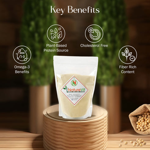 NatureVit Soya Milk Powder Strawberry Flavour | Vegan & Non-GMO