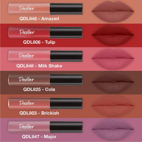 Dazller Cosmetics Lip colour Mini (Pack of 6)