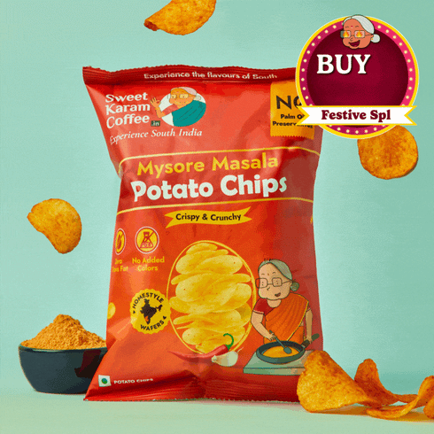 Sweet Karam Coffee Potato Chips - Mysore Masala