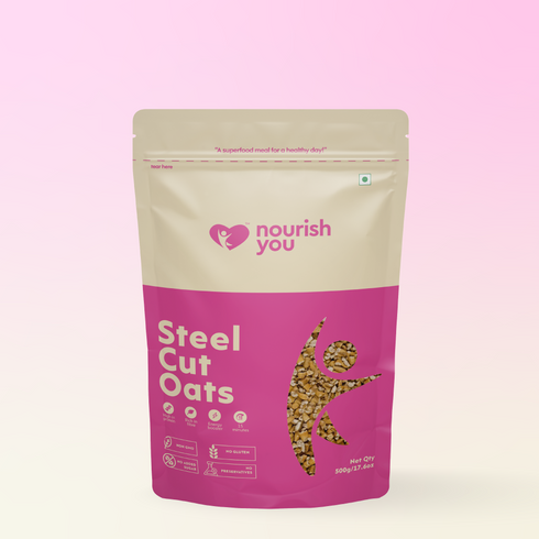 Nourish You Steel cut oats | High Fiber | Protein-500gm